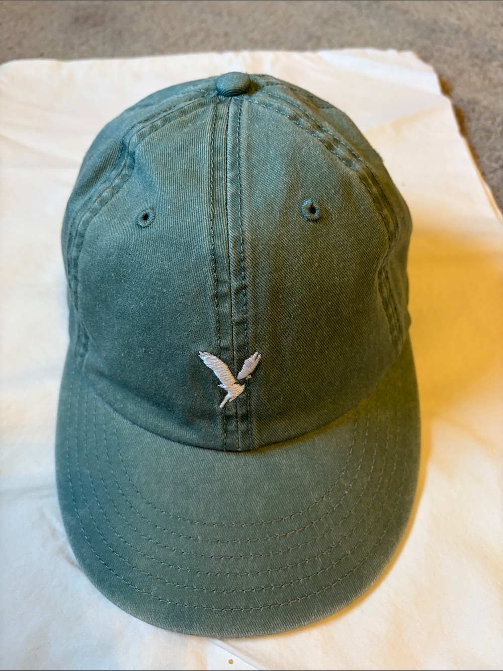 Teal unisex American Eagle Baseball Cap with logo. NEW